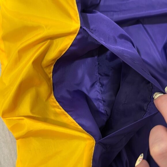 MInnesota Vikings NFL Embroidered Logo Pull Over Windbreaker Jacket Size Large E - Picture 8 of 9